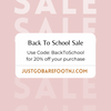 Back To School Sale