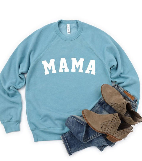 Varsity Font MAMA Premium Bella Canvas Crew- Online Exclusive