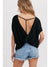Twisted Back With T-Strap Jersey Top