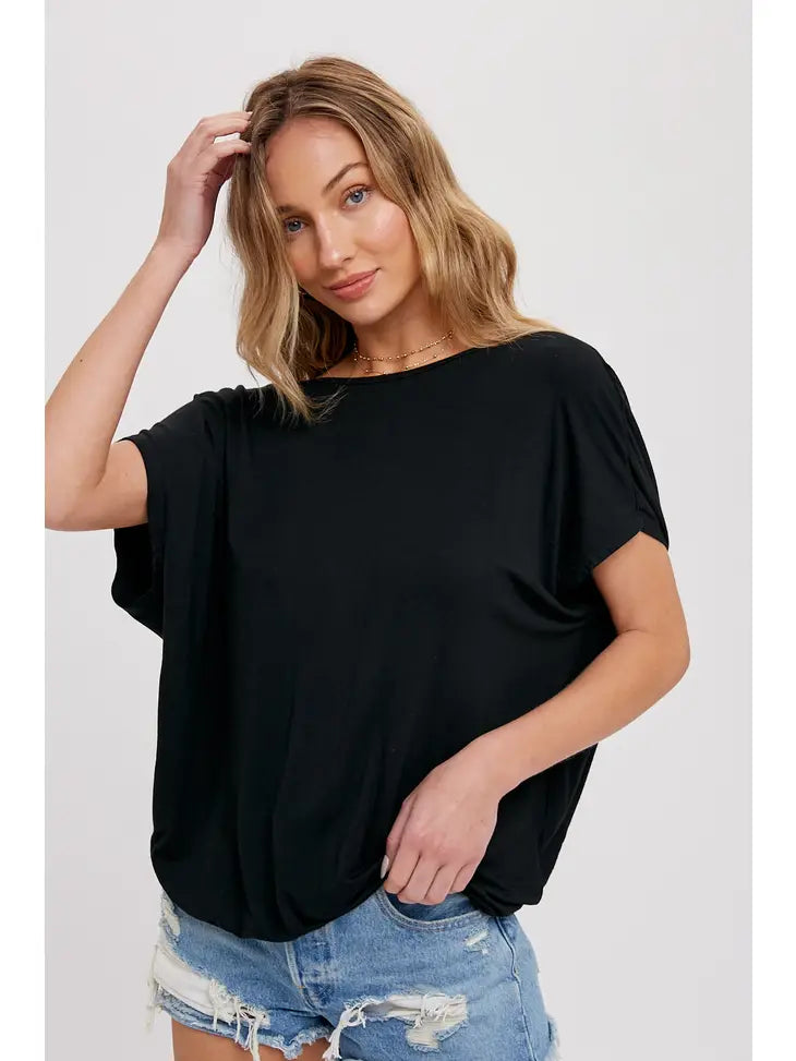 Twisted Back With T-Strap Jersey Top