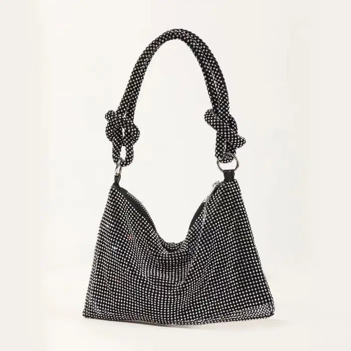 Soft Crystal Bag- Black