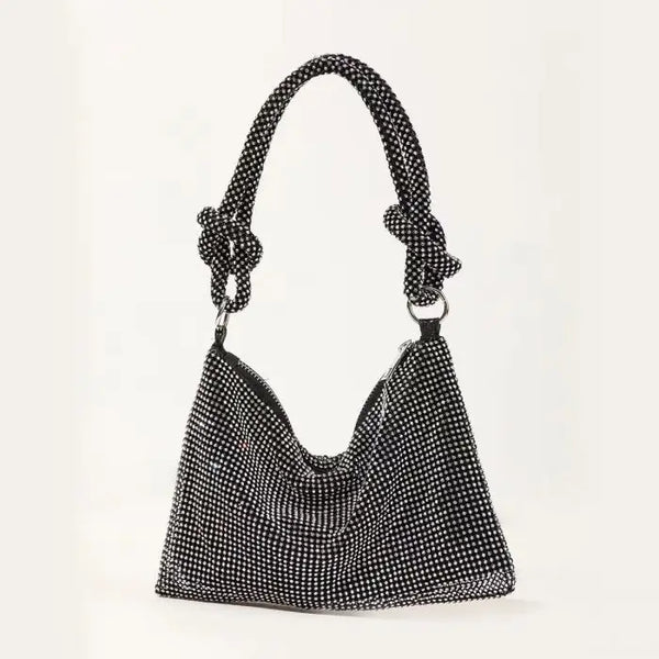 Soft Crystal Bag- Black
