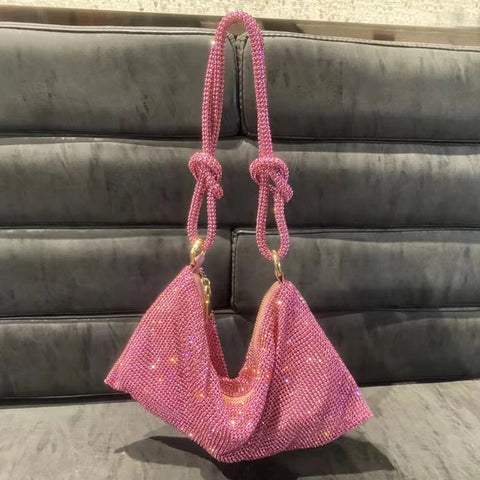 Soft Crystal Bag- Pink