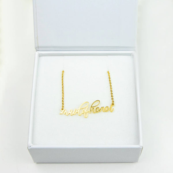 Bridal Party Necklace - Maid of Honor