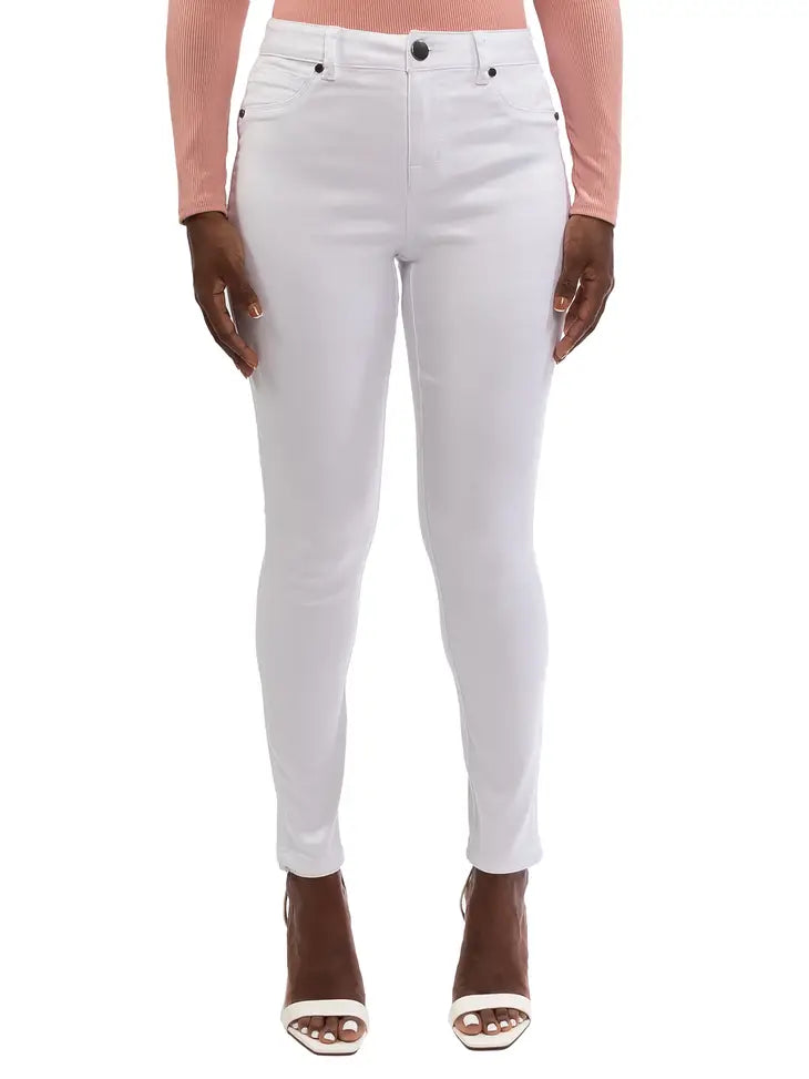 28" Butter High-rise Ankle Skinny In White
