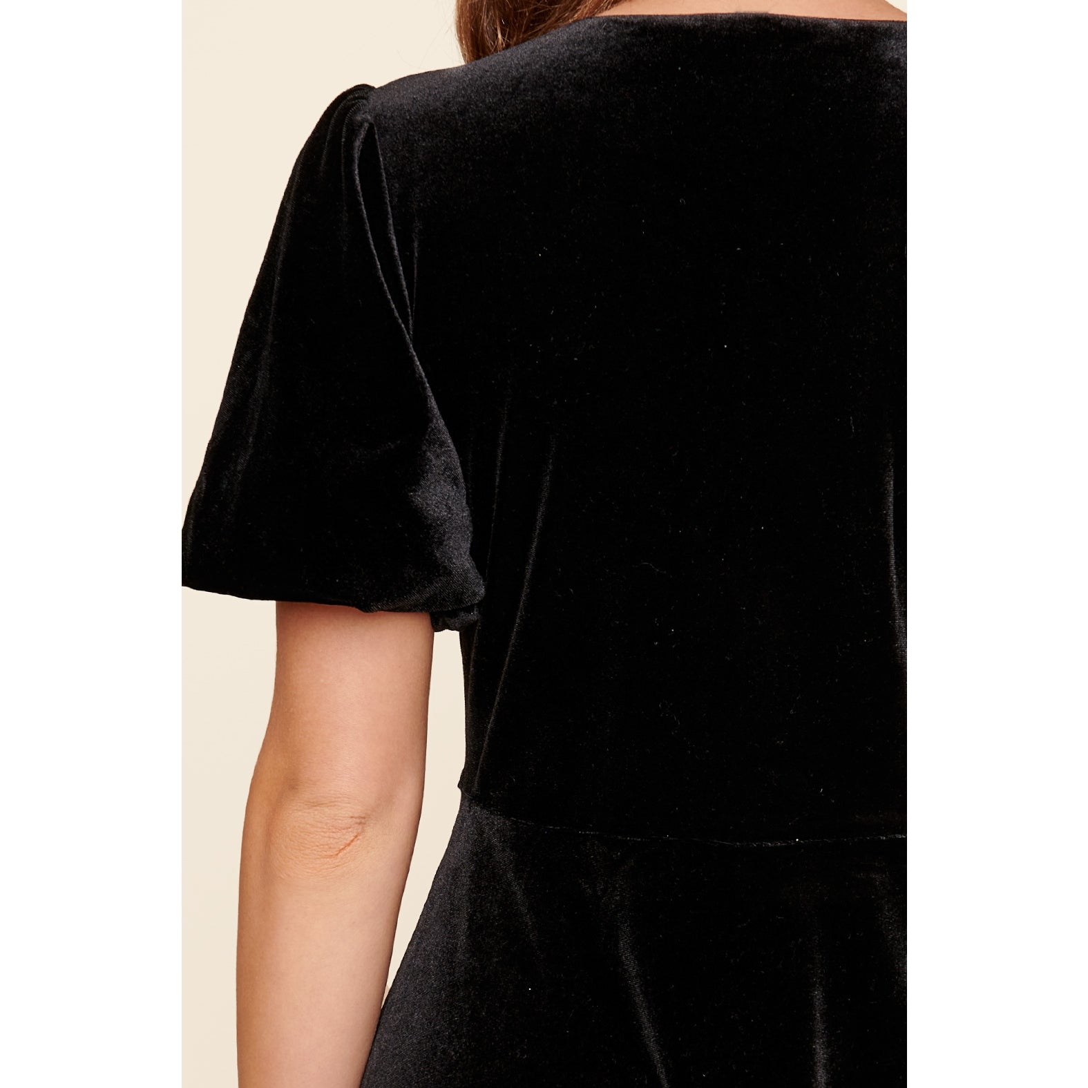 Dakota Velvet Volume Hem Mini Dress