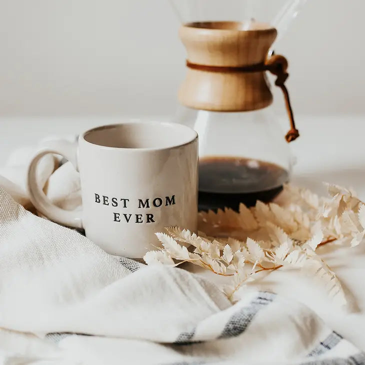 Best Mom Ever- Cream Stoneware Mug