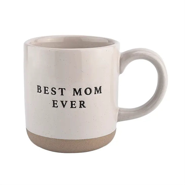 Best Mom Ever- Cream Stoneware Mug