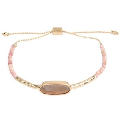 Natural Stone Sliding Clasp Bracelet
