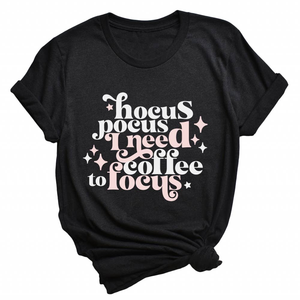 HOCUS POCUS I NEED COFFEE TO FOCUS FALL GRAPHIC TEE