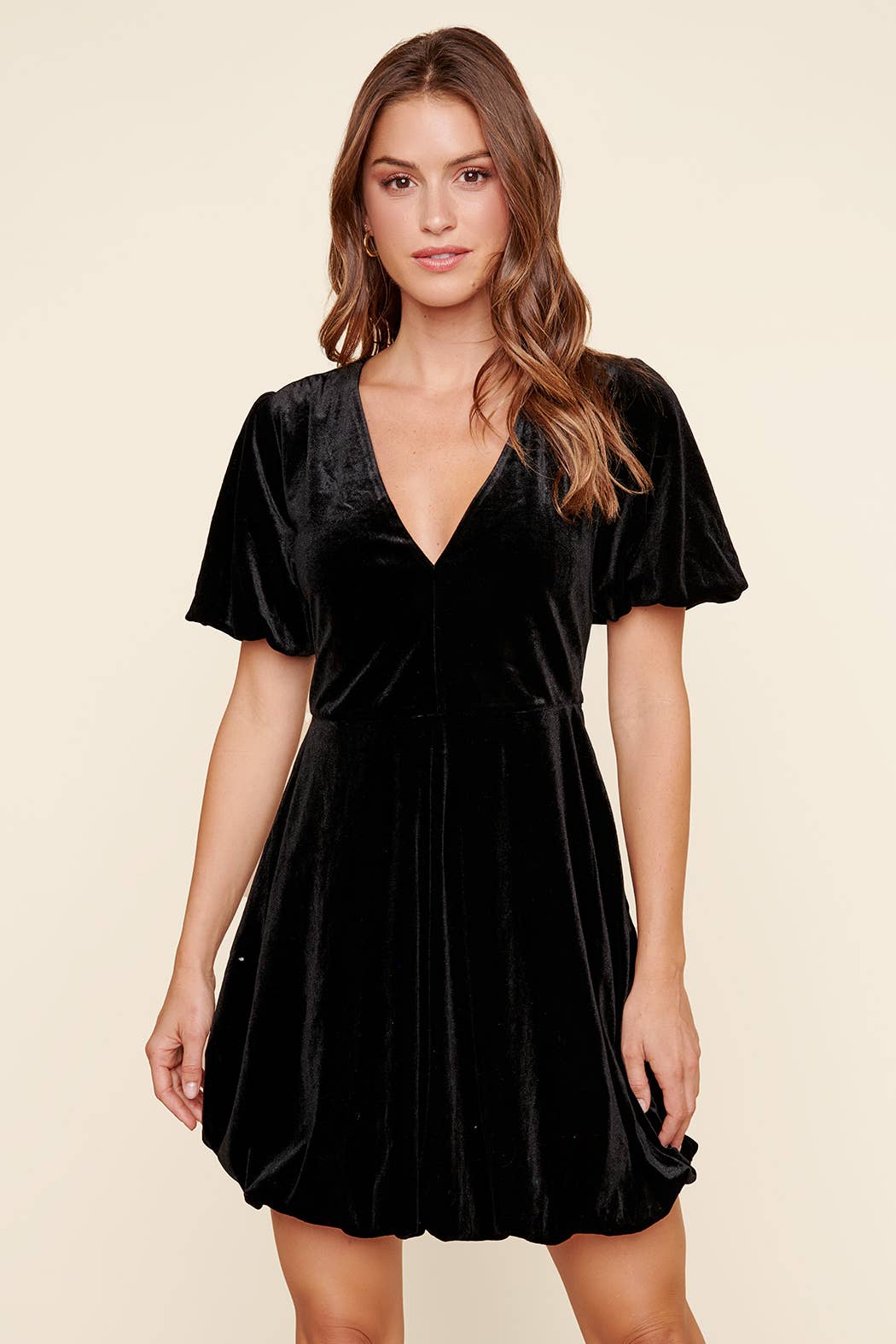 Dakota Velvet Volume Hem Mini Dress