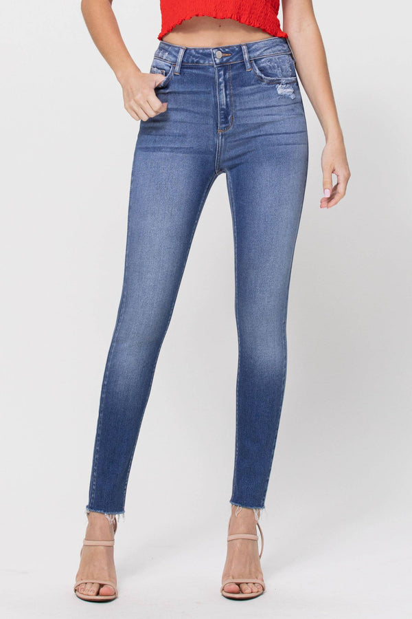 High Rise Ankle Skinny Jeans