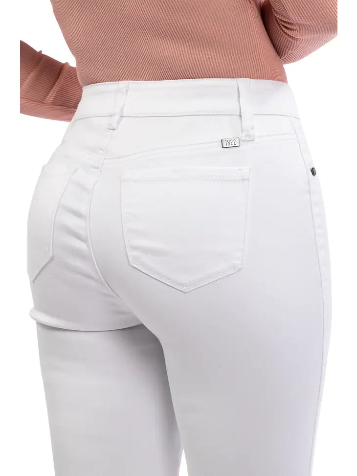 28" Butter High-rise Ankle Skinny In White