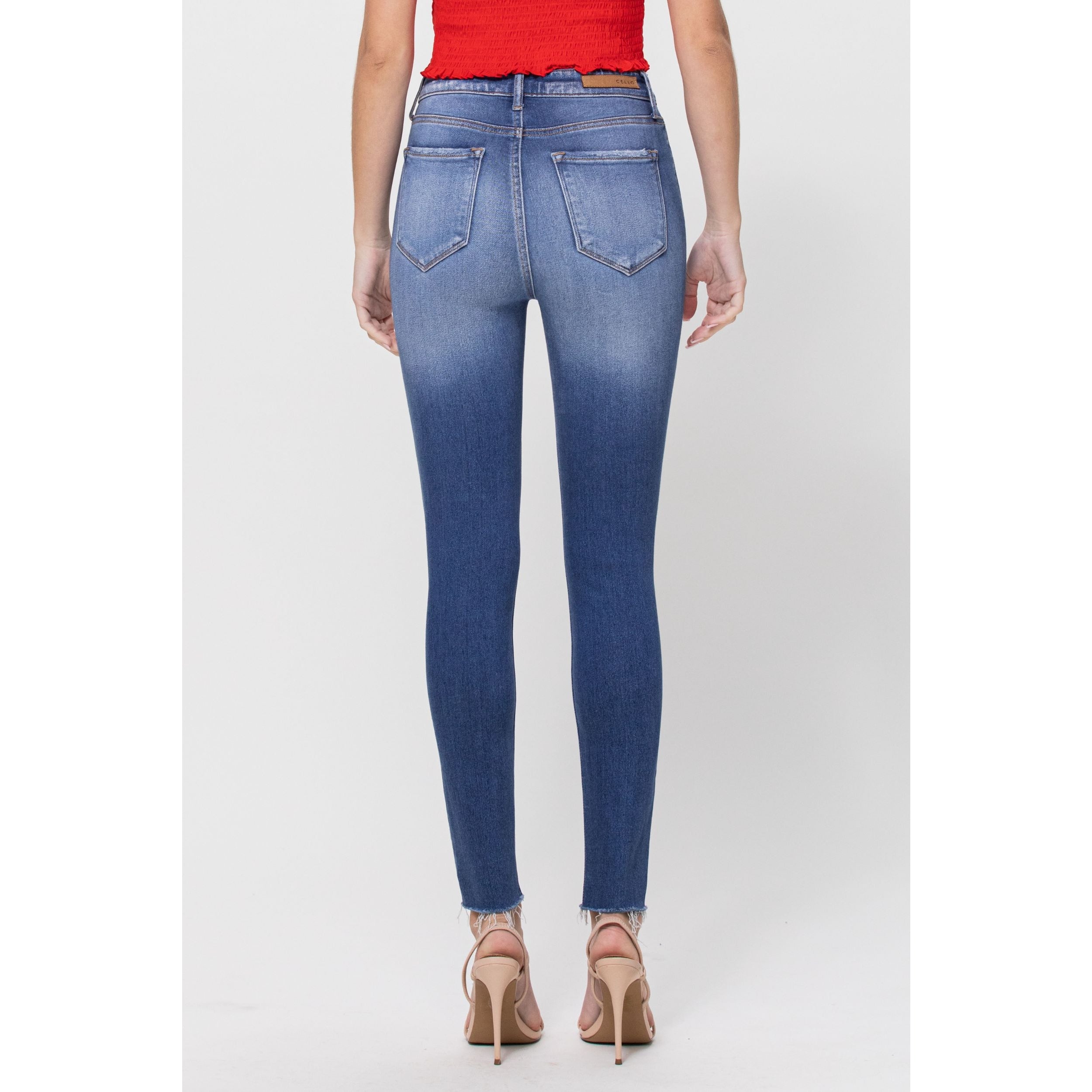 High Rise Ankle Skinny Jeans