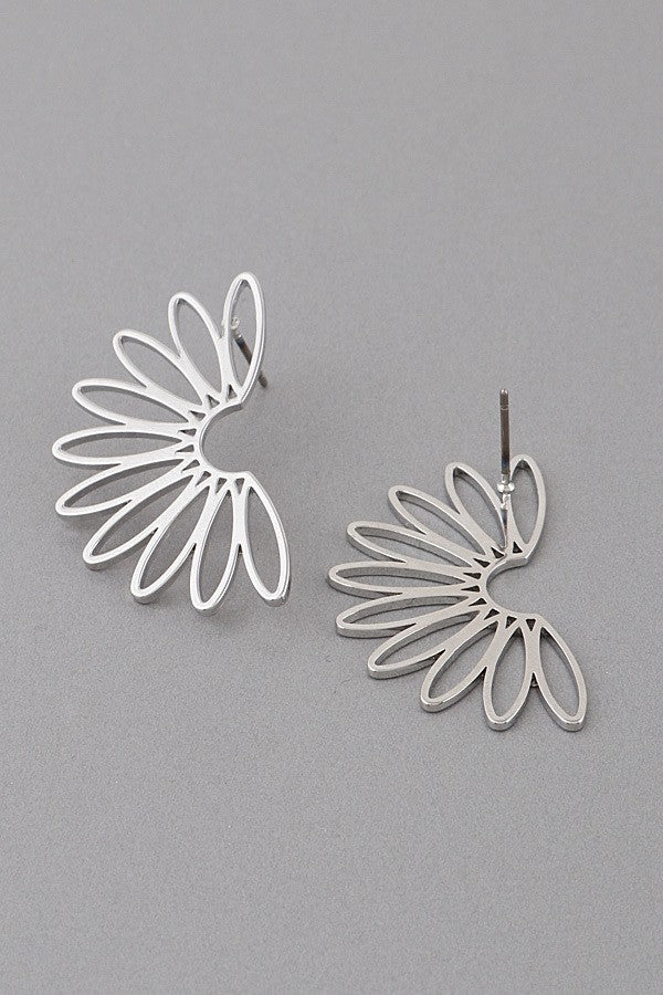 Open Split Flower Earrings