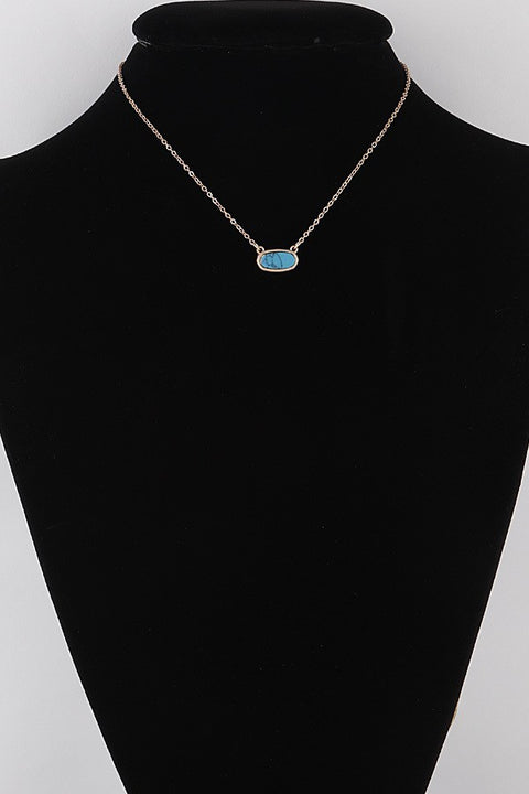 Classic Oval Pendant Necklace