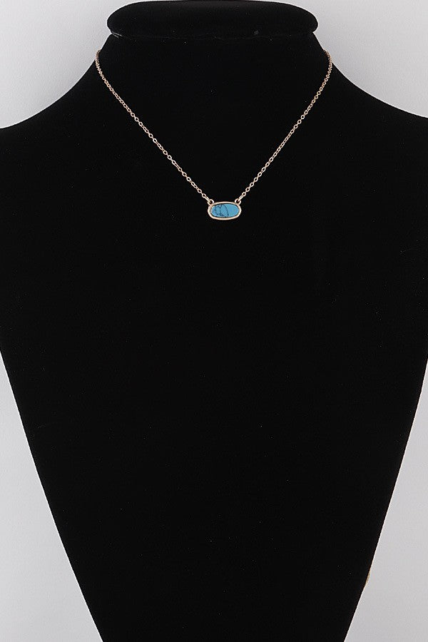 Classic Oval Pendant Necklace