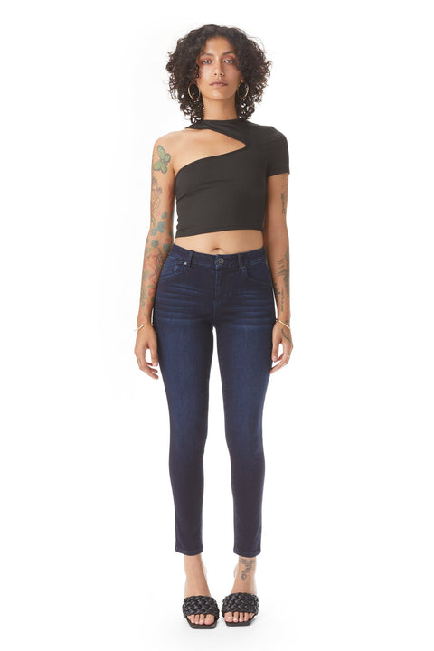 CONTEMPORARY BETTER BUTTER MADISON MID RISE 28" ANKLE SKINNY JEAN IN YANIQUE