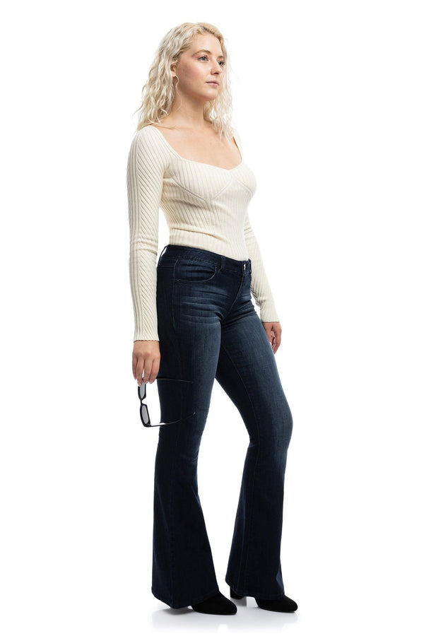 LONG 34" MID-RISE VINTAGE FLARE IN GIOVANNA
