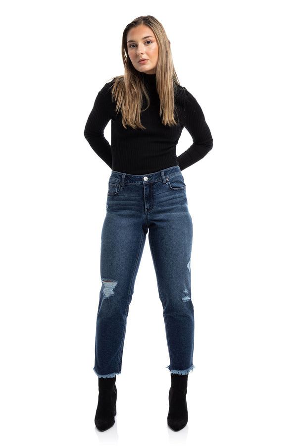 ECO 28" MID-RISE SLIM GIRLFRIEND IN TALIA