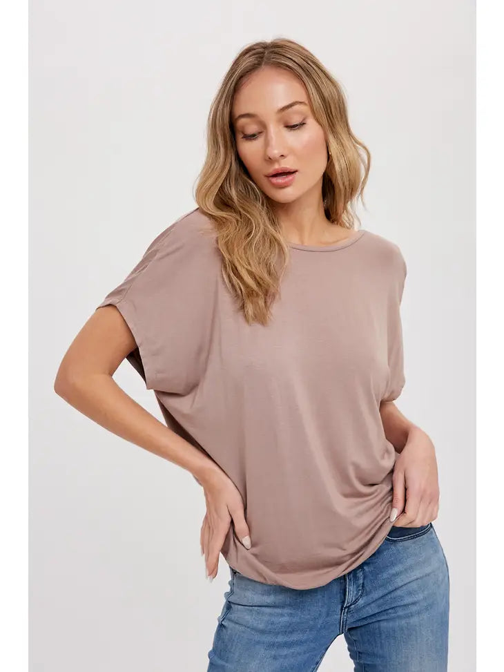 Twisted Back With T-Strap Jersey Top