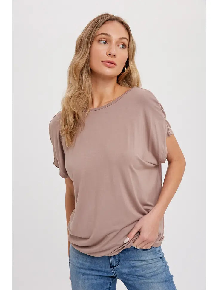 Twisted Back With T-Strap Jersey Top
