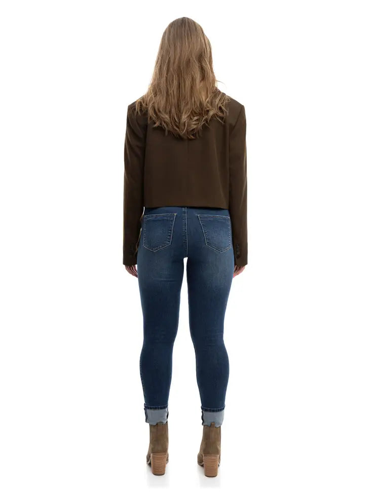 27" High Rise Cuffed Skinny In Sienna
