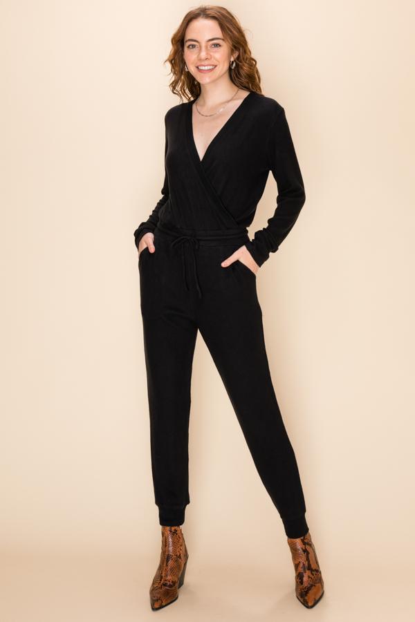 Front Drawstring Waist Jumpsuit