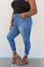 Lindsay Full Size Raw Hem High Rise Skinny Jeans- Online Exclusive