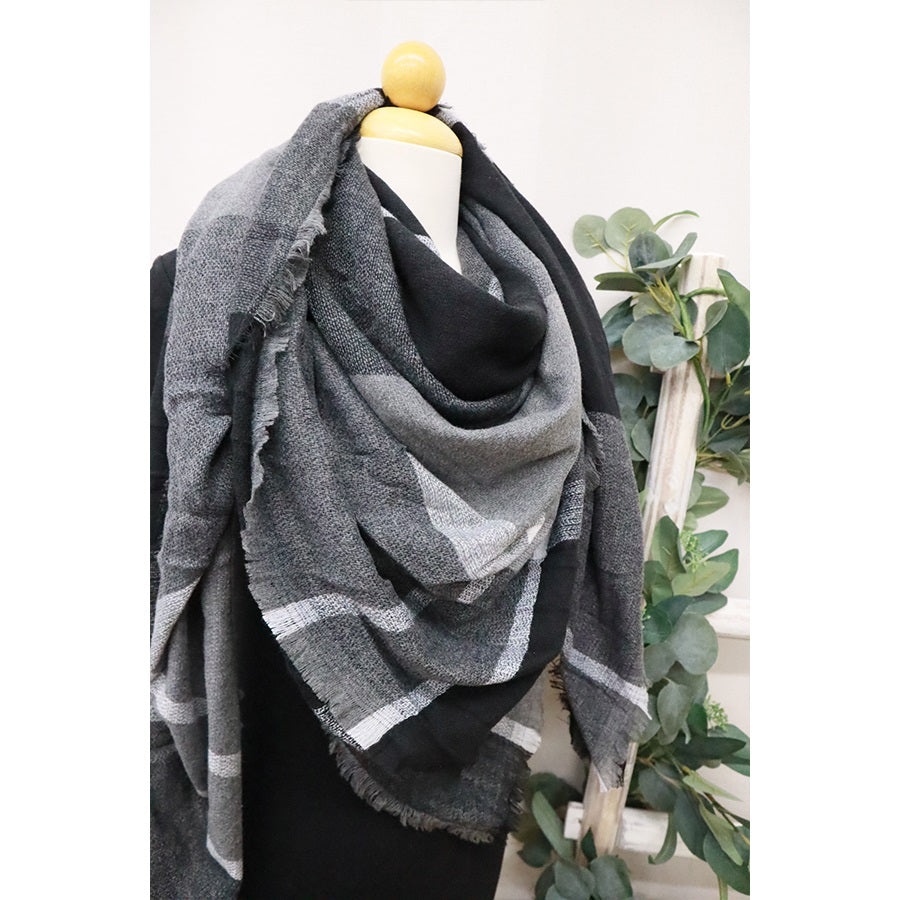 Plaid Oversized Blanket Scarf