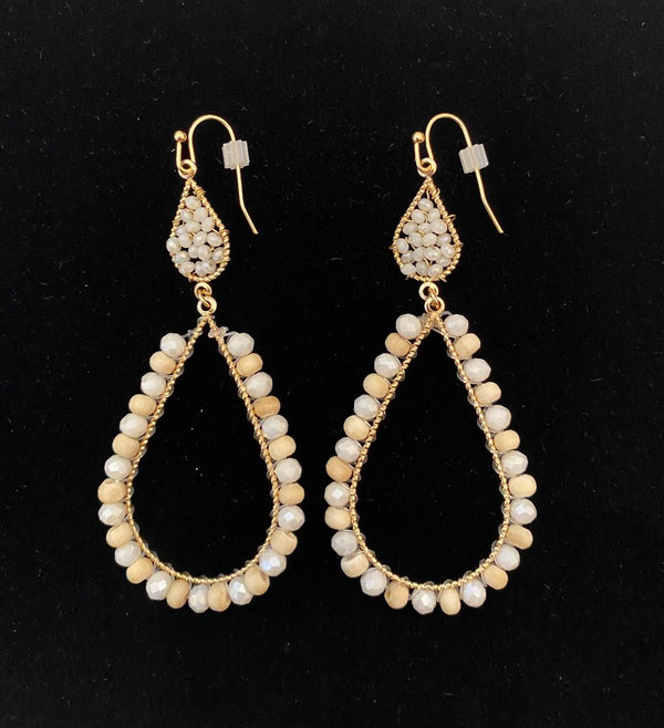 Beaded Tear Drop Earrings